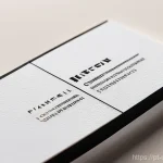 Home 20 인쇄 디자인 후가공 - **Prompt:** A close-up shot of an elegantly designed business card being held between the thumb and ...